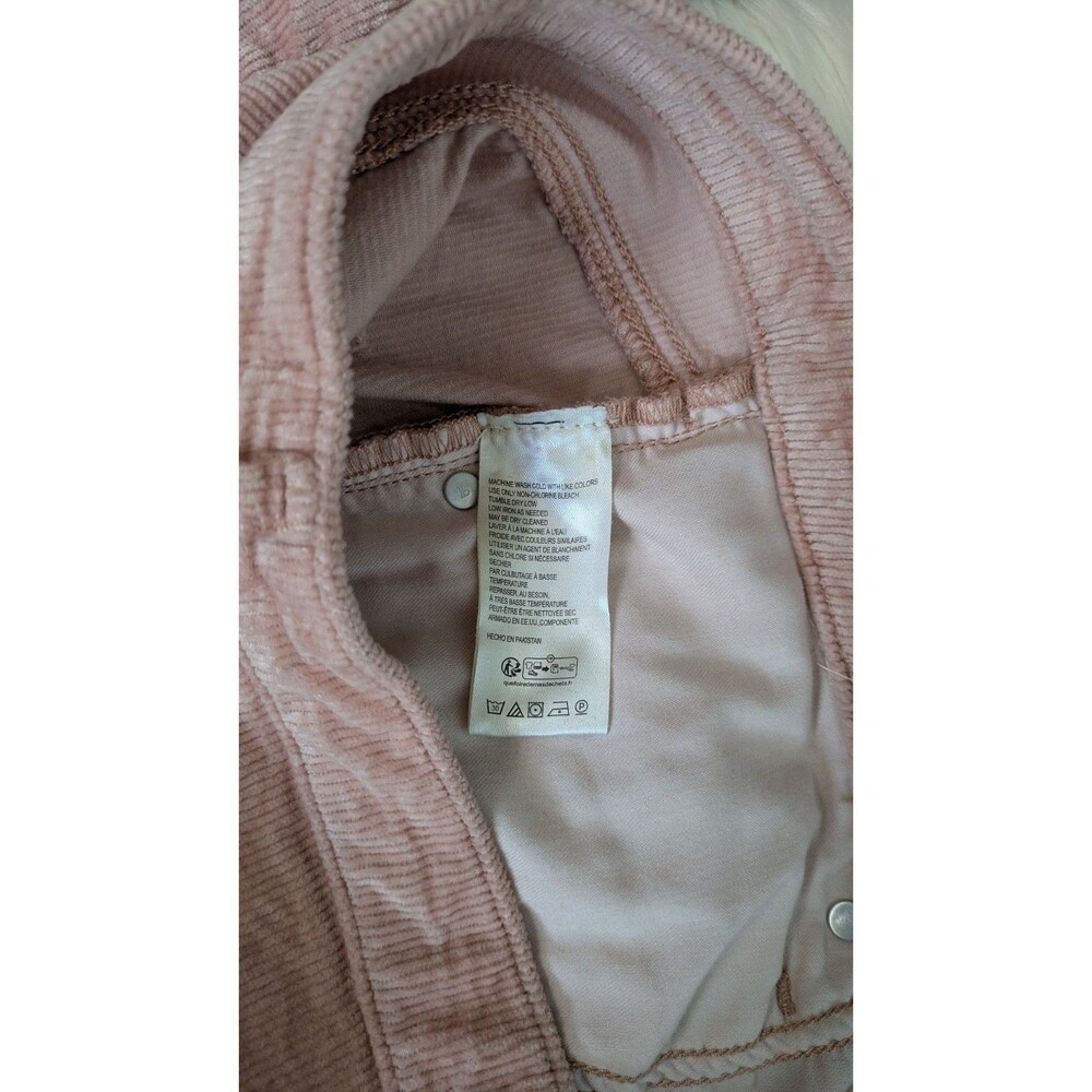 Anthropologie Pilcro Size 31 Robbie Pink Corduroy Pants High Rise Flare Jeans - Picture 12 of 13
